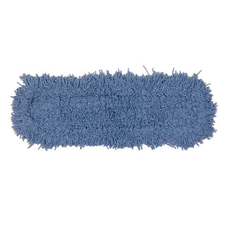 Image of Rubbermaid® Commercial Twisted Loop Blend Dust Mop, Polyester Yarn, 48", Blue, 12/Carton