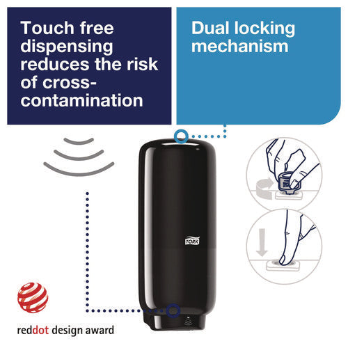 Image of Tork® Skincare Dispenser with Intuition Sensor, 4.4 x 4.5 x 11.5, Black