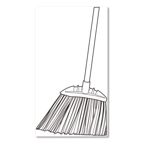 Image of Rubbermaid® Commercial Jumbo Smooth Sweep Angled Broom, 46" Handle, Black/yellow, 6/carton