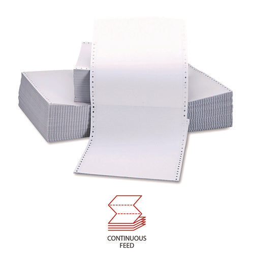 Image of Universal® Printout Paper, 2-Part, 15 lb Bond Weight, 9.5 x 11, White, 1,650/Carton