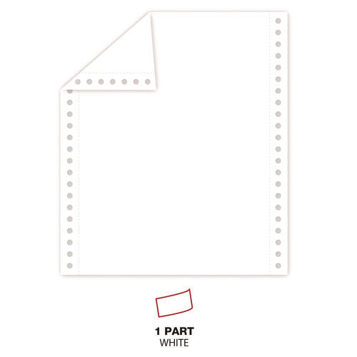 Image of Universal® Printout Paper, 1-Part, 20 lb Bond Weight, 9.5 x 11, White, 2,300/Carton