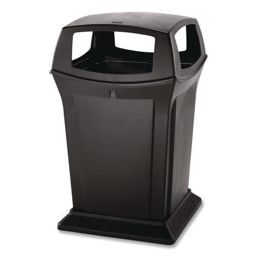 Image of Rubbermaid® Commercial Ranger Fire-Safe Container, 45 gal, Structural Foam, Black