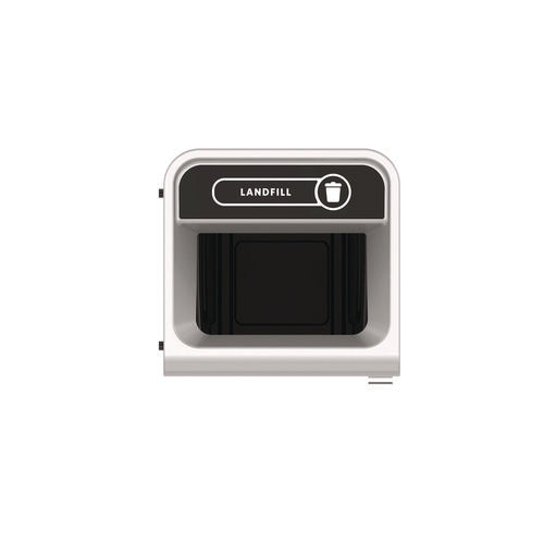 Image of Rubbermaid® Commercial Configure Indoor Recycling Waste Receptacle, Landfill, 23 gal, Metal, Gray
