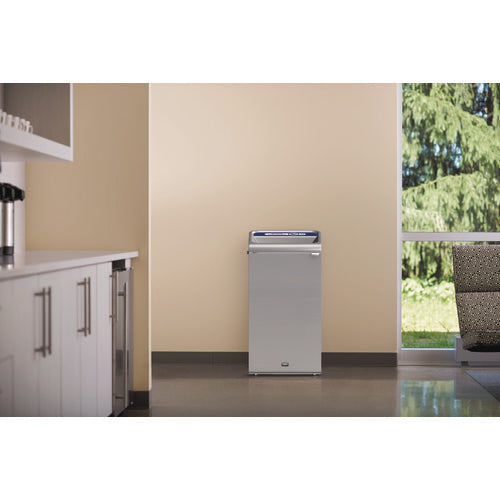 Image of Rubbermaid® Commercial Configure Indoor Recycling Waste Receptacle, Landfill, 23 gal, Metal, Gray