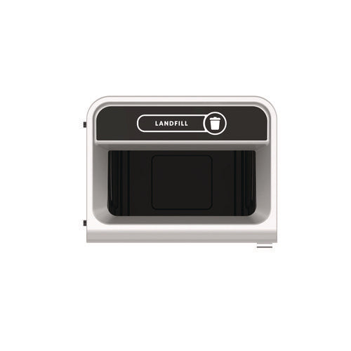 Image of Rubbermaid® Commercial Configure Indoor Recycling Waste Receptacle, 33 gal, Metal, Gray