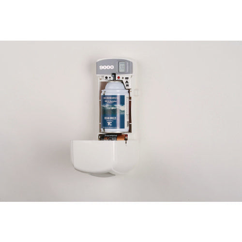 Image of Rubbermaid® Commercial Tc Microburst Odor Control System 9000 Lcd, 3.6 X 4.33 X 8.75, White