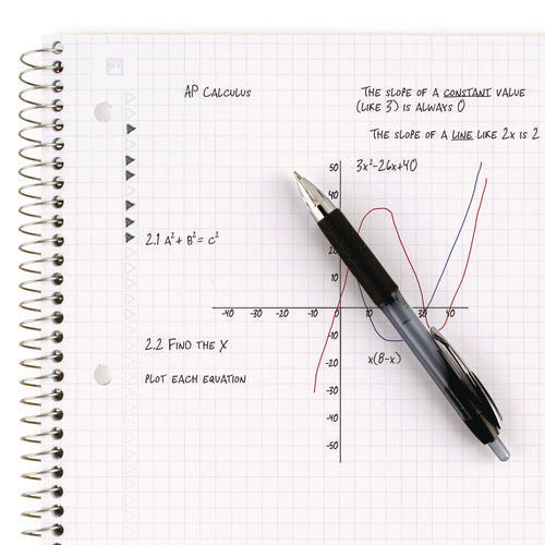Image of Five Star® Wirebound Notebook, 1-Subject, Quadrille Rule (4 sq/in), Randomly Assorted Cover Color, (100) 11 x 8.5 Sheets