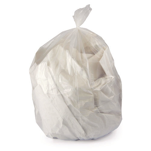 Image of Heritage Linear Low-Density Can Liners, 16 gal, 0.7 mil, 24" x 32", Clear, Flat Pack, 500/Carton