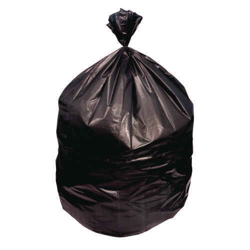 Image of Heritage High-Density Waste Can Liners, 16 gal, 8 mic, 24" x 33", Black, 50 Bags/Roll, 20 Rolls/Carton