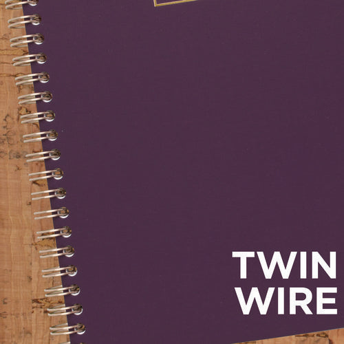 Image of Cambridge® Jewel Tone Notebook with Gold Twin-Wire Binding, 1-Subject, Wide/Legal Rule, Jewel Tone Purple Cover, (80) 9.5 x 7.25 Sheets