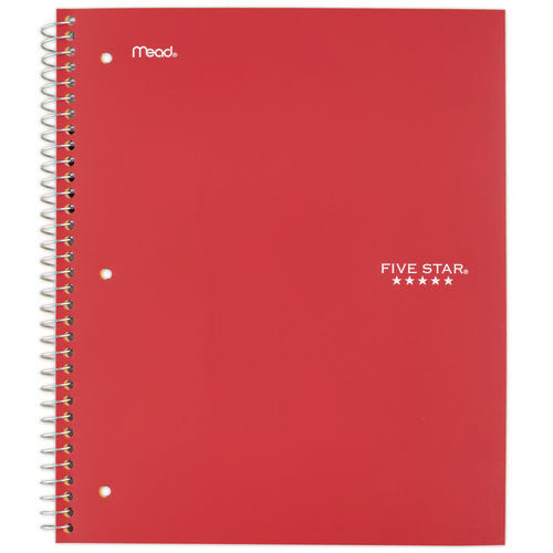 Image of Five Star® Wirebound Notebook, 1-Subject, Medium/College Rule, Red Cover, (100) 11 x 8.5 Sheets
