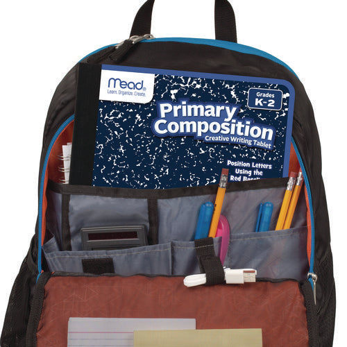 Image of Mead® Primary Journal Creative Writing Composition Book, Manuscript Format, Blue/Black/White Cover, (100) 9.75 x 7.5 Sheets