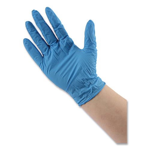 Image of Boardwalk® Disposable General-Purpose Powder-Free Nitrile Gloves, X-Large, Blue, 5 mil, 1,000/Carton