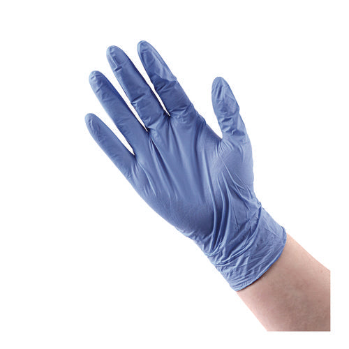 Image of Boardwalk® Disposable General-Purpose Nitrile Gloves, Small, Blue, 4 mil, 1,000/Carton