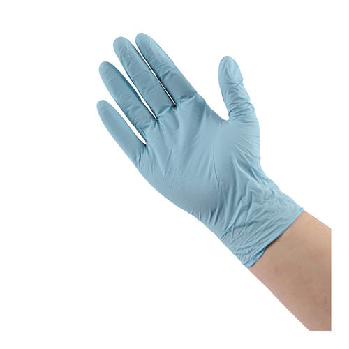 Image of Boardwalk® Disposable Examination Nitrile Gloves, Small, Blue, 5 mil, 100/Box