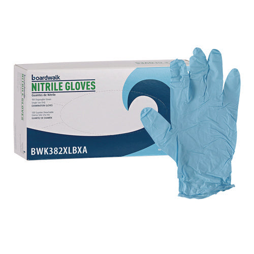 Image of Boardwalk® Disposable Examination Nitrile Gloves, X-Large, Blue, 5 mil, 100/Box