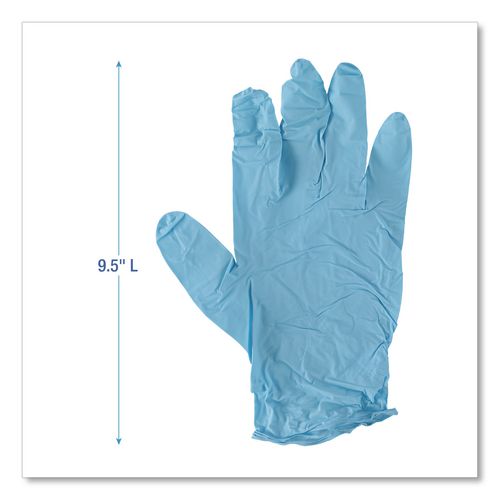 Image of Boardwalk® Disposable Examination Nitrile Gloves, Large, Blue, 5 mil, 1,000/Carton