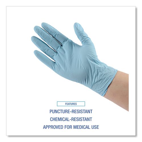 Image of Boardwalk® Disposable Examination Nitrile Gloves, X-Large, Blue, 5 mil, 1,000/Carton