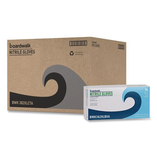 Image of Boardwalk® Disposable Examination Nitrile Gloves, X-Large, Blue, 5 mil, 1,000/Carton