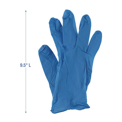 Image of Boardwalk® Disposable General-Purpose Powder-Free Nitrile Gloves, Large, Blue, 5 mil, 100/Box