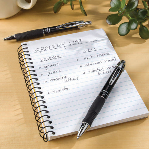 Image of Zebra® Sarasa Dry X10 Gel Pen, Retractable, Medium 0.7 mm, Black Ink, Black/Silver Barrel, 12/Pack