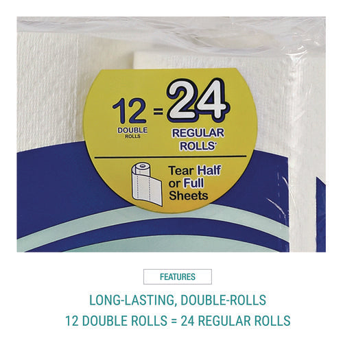 Image of Windsoft® Premium Kitchen Roll Towels, 2-Ply, 11 x 6, White, 110/Roll, 12 Rolls/Carton
