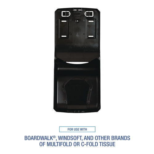 Image of Boardwalk® Ultrafold Multifold/c-Fold Towel Dispenser, 11.75 X 6.25 X 18, Black Pearl