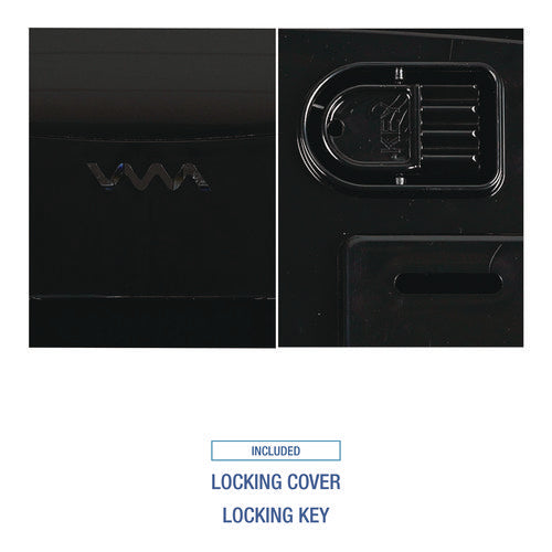 Image of Boardwalk® Ultrafold Multifold/c-Fold Towel Dispenser, 11.75 X 6.25 X 18, Black Pearl