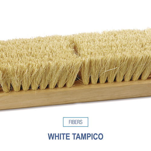 Image of Boardwalk® Deck Brush Head, 2" White Tampico Bristles, 10" Brush