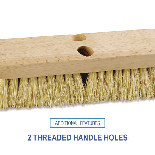 Image of Boardwalk® Deck Brush Head, 2" White Tampico Bristles, 10" Brush
