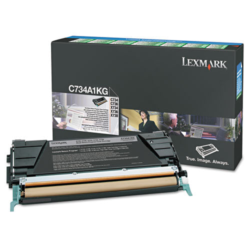 Image of Lexmark X746h1kg Return Program High-Yield Toner, 12,000 Page-Yield, Black