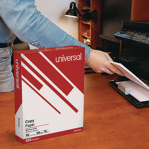 Image of Universal® Copy Paper Convenience Carton, 92 Bright, 20 lb Bond Weight, 8.5 x 11, White, 500 Sheets/Ream, 5 Reams/Carton