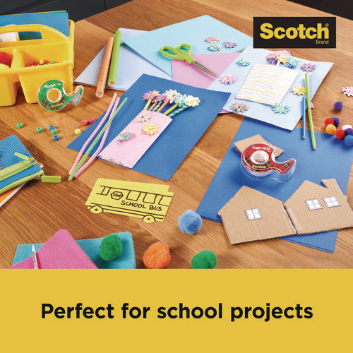 Image of Scotch Office Essentials Kit, 7 Pads Assorted Super Sticky Notes, 1 Pack Flags, Roll Magic Tape, Roll Super-Hold Tape, 1 Scissors