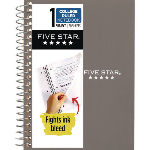 Image of Five Star® Wirebound Notebook, 1-Subject, Medium/College Rule, Randomly Assorted Cover Color, (80) 7 x 5.5 Sheets