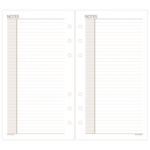 Image of AT-A-GLANCE® Lined Notes Pages For Planners/organizers, 6.75 X 3.75, White Sheets, Undated