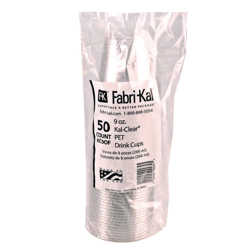 Image of Fabri-Kal® Kal-Clear PET Cold Drink Cups, Old Fashioned Glass, 9 oz, Plastic, Clear, 50/Sleeve, 20 Sleeves/Carton