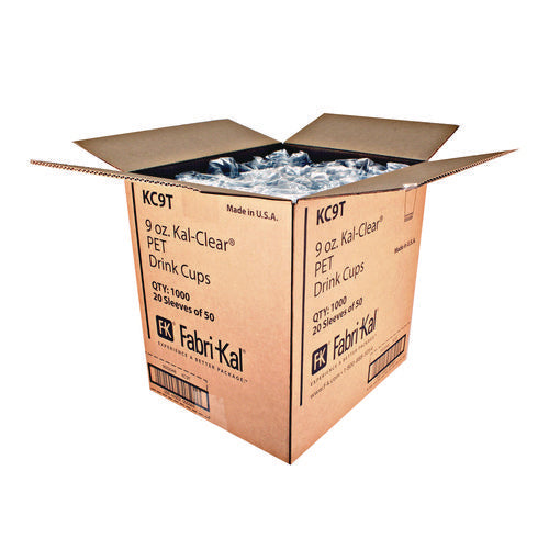 Image of Fabri-Kal® Kal-Clear True PET Cold Drink Cups, 9 oz, Plastic, Clear, 50/Bag, 20 Bags/Carton