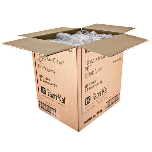 Image of Fabri-Kal® Kal-Clear PET Cold Drink Cups, 10 oz, Plastic, Clear, 50/Bag, 20 Bags/Carton