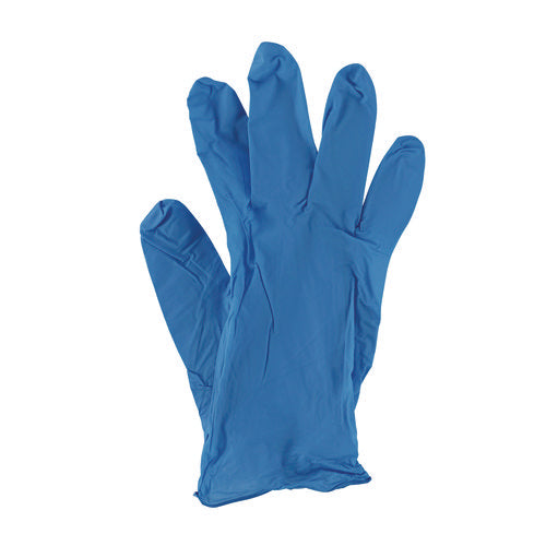 Image of Boardwalk® Disposable General-Purpose Powder-Free Nitrile Gloves, Large, Blue, 5 mil, 100/Box