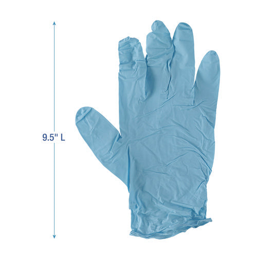 Image of Boardwalk® Disposable Examination Nitrile Gloves, Small, Blue, 5 mil, 100/Box
