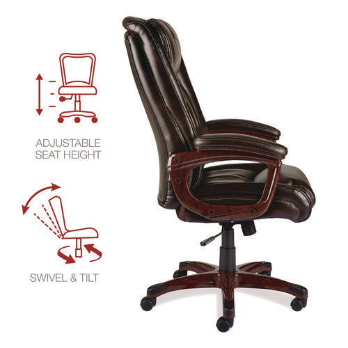 Image of Alera® Alera Darnick Series Manager Chair, Supports Up to 275 lbs, 17.13" to 20.12" Seat Height, Brown Seat/Back, Brown Base