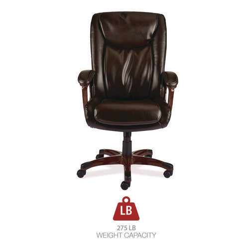 Image of Alera® Alera Darnick Series Manager Chair, Supports Up to 275 lbs, 17.13" to 20.12" Seat Height, Brown Seat/Back, Brown Base