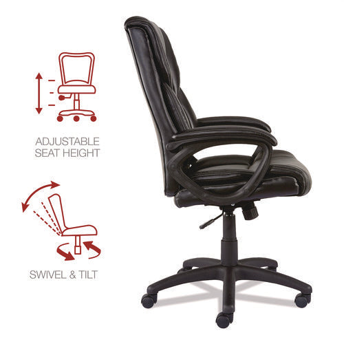Image of Alera® Alera Brosna Series Mid-Back Task Chair, Supports Up to 250 lb, 18.15" to 21.77 Seat Height, Black Seat/Back, Black Base