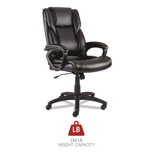 Image of Alera® Alera Brosna Series Mid-Back Task Chair, Supports Up to 250 lb, 18.15" to 21.77 Seat Height, Black Seat/Back, Black Base