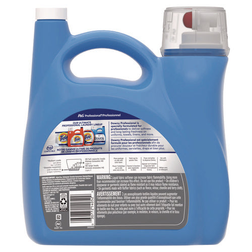 Image of Downy® Professional Commercial Liquid Fabric Softener, Clean and Fresh Scent, 140 oz Pour Bottle, 4/Carton
