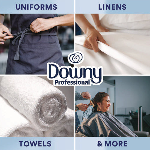 Image of Downy® Professional Commercial Liquid Fabric Softener, Clean and Fresh Scent, 140 oz Pour Bottle, 4/Carton