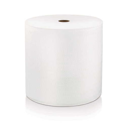 Image of LoCor® Hard Wound Roll Towel, 1-Ply, 8" x 800 ft, White, 6 Rolls/Carton
