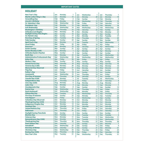 Image of House of Doolittle 100% Recycled MonoBright Monthly/Weekly Planner, 11 x 8.5, Green/Gold Cover, 12-Month (July to June): 2024 to 2025