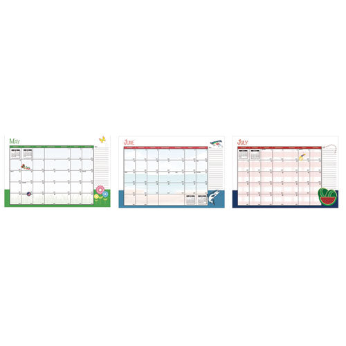 Image of House of Doolittle Seasonal Monthly Planner, Illustrated Seasons Artwork, 10 x 7, Light Blue Cover, 12-Month (Jan to Dec): 2025