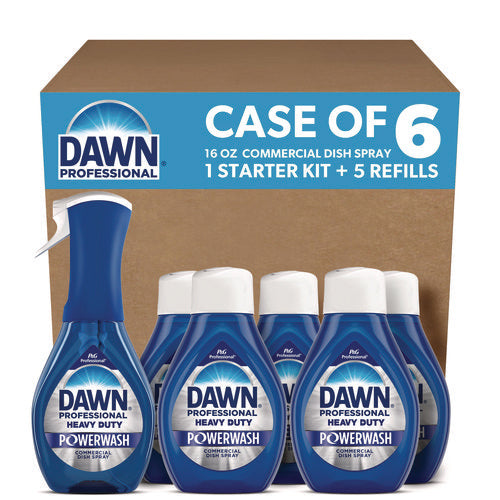 Image of Dawn® Professional Heavy Duty Powerwash Commercial Dish Spray, 16 oz, 6 Pack: 1 Starter Kit Plus 5 Refills